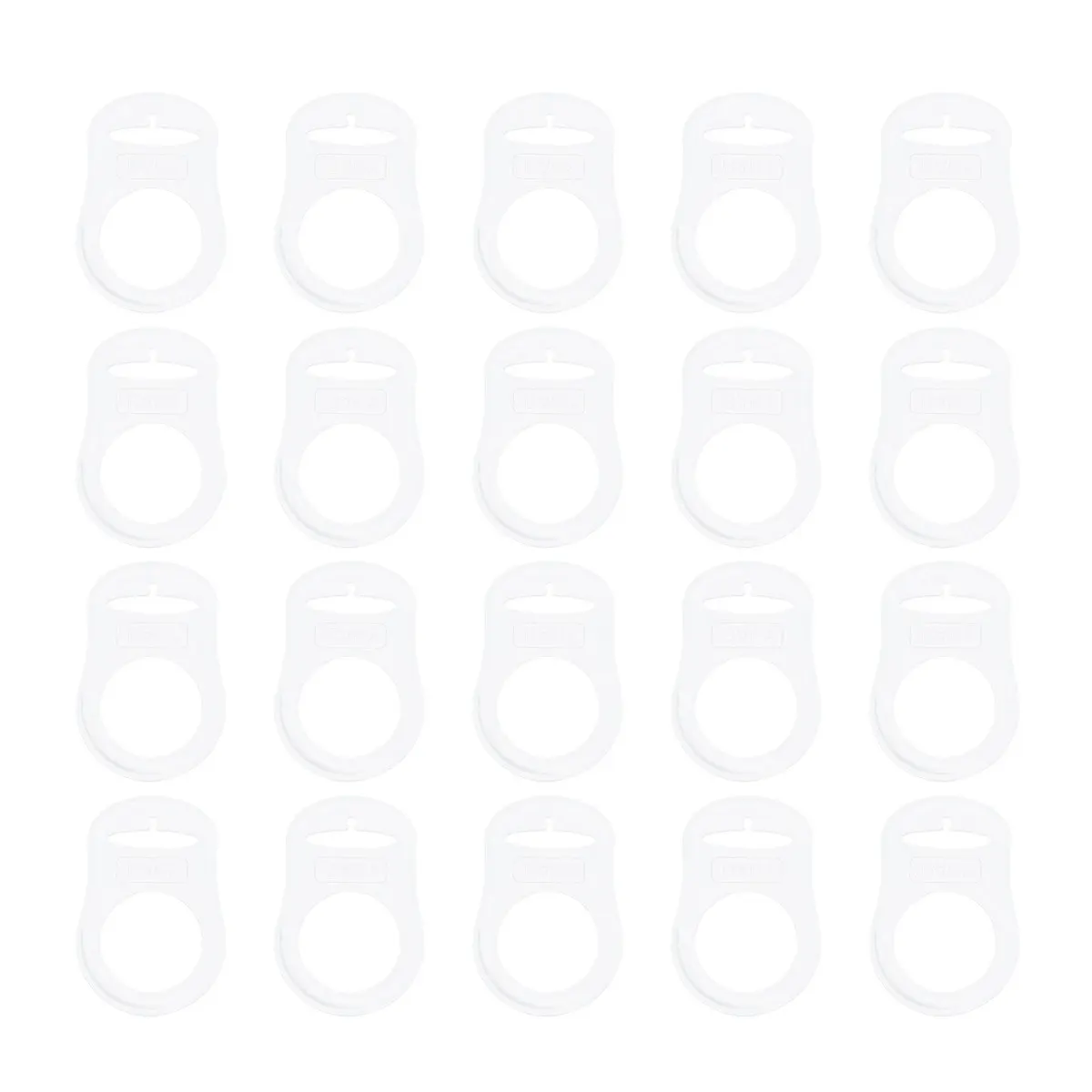 

20Pcs Silicone Pacifier Clips Holder Rings for Newborn Babies Soft Food-Grade Baby Pacifier Clip Adapter Compatible with Mam