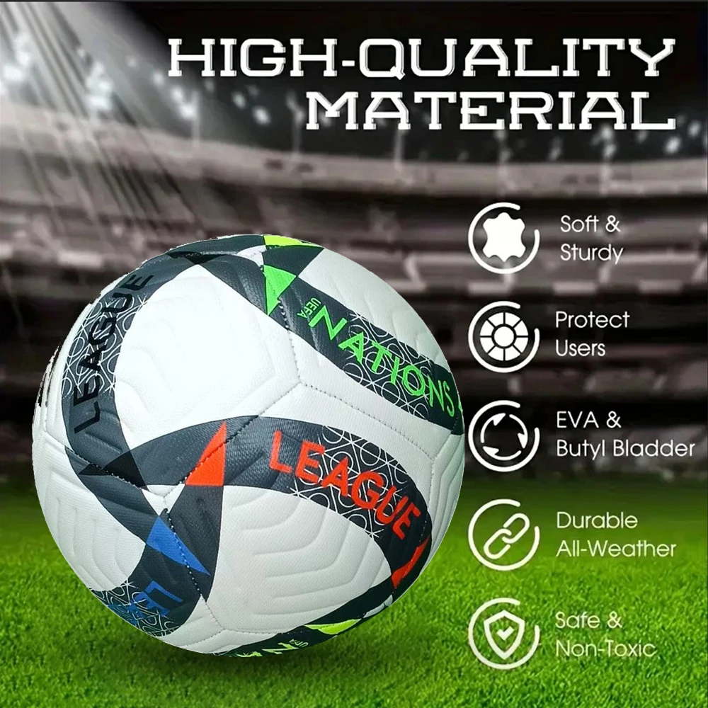 

Soccer Balls Professional Size 5 High Quality Soft PU Material Outdoor Sports League Football Training Match futbol