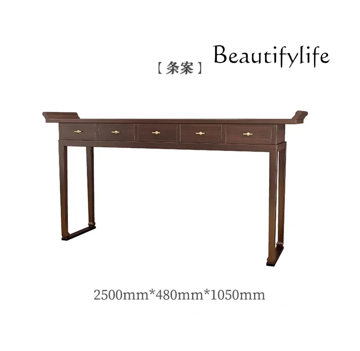 

D New Chinese-style Solid Wood Central Hall Entrance Table Foyer Strip Case Incense Case Table Hall House Household