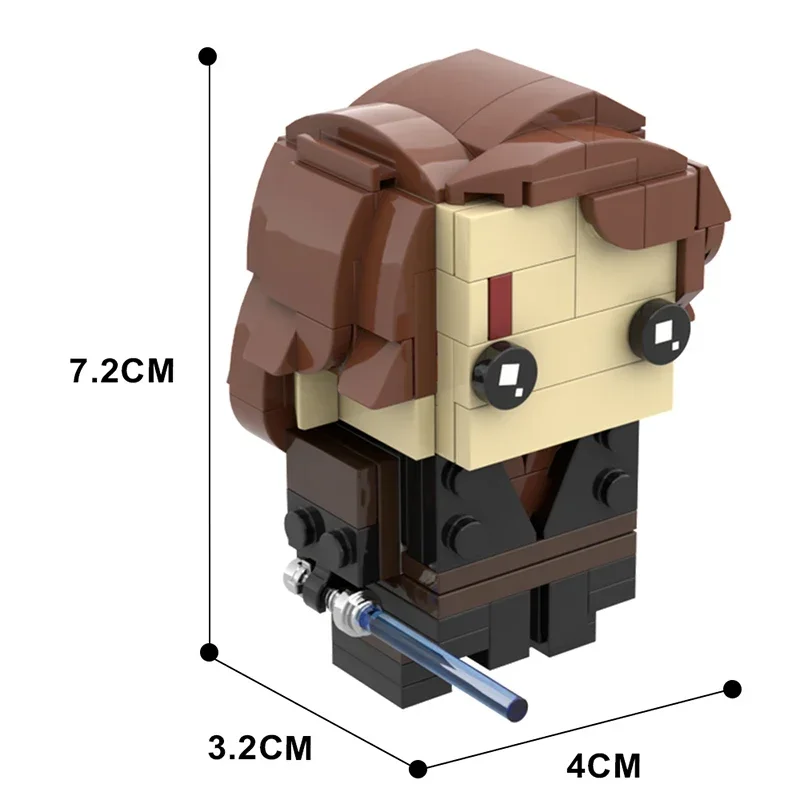 MOC Build Space Wars Brickheadz Wangs Luke Fett Anakin Tuskened Figures Model Set Building Blocks Kits Juguetes Toys for kids