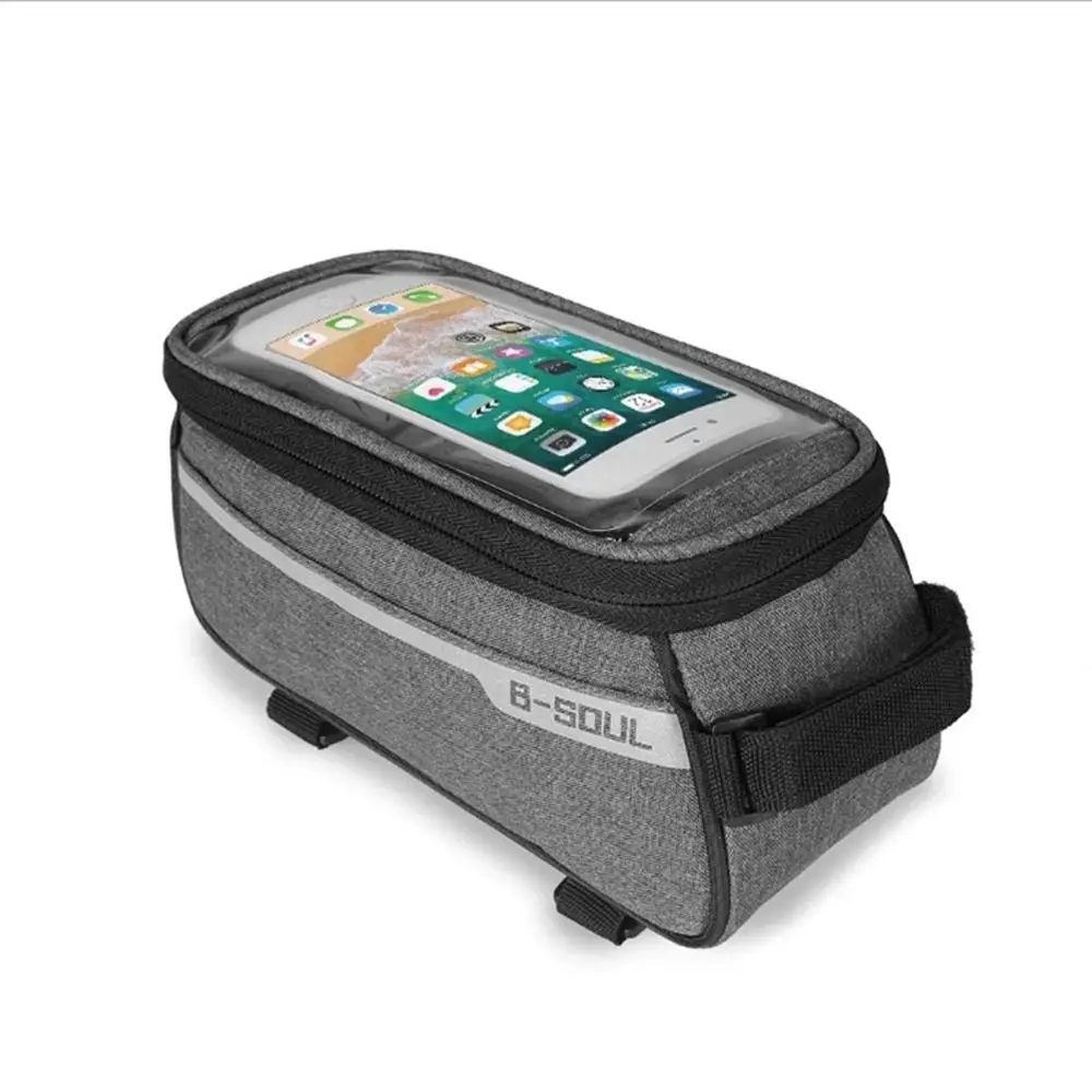 Handlebar Pouch Bike Phone Bag Phone Holder Phone Screen Case Bicycle Mobile Phone Bag Bicycle Bags Frame Front Top Tube Bag