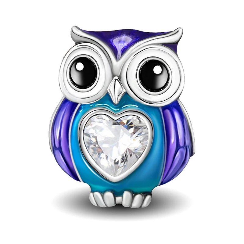

925 Sterling Silver Owl Strawberry Pumpkin Car Love Heart Diy Charms Beads Fit Bracelet Making Gift Of High Quality Jewelry