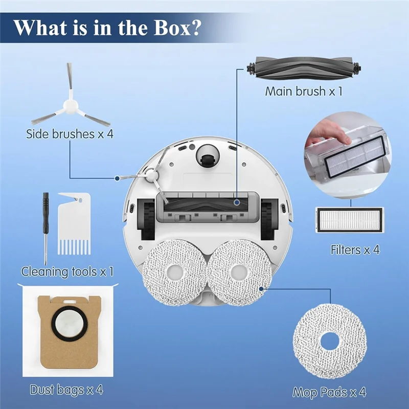 Vendita estiva per Dreame L10S / L10 Ultra Robot aspirapolvere Spazzola laterale principale Mop Panno Pad Filtro HEPA Sacchetti per la polvere Accessori