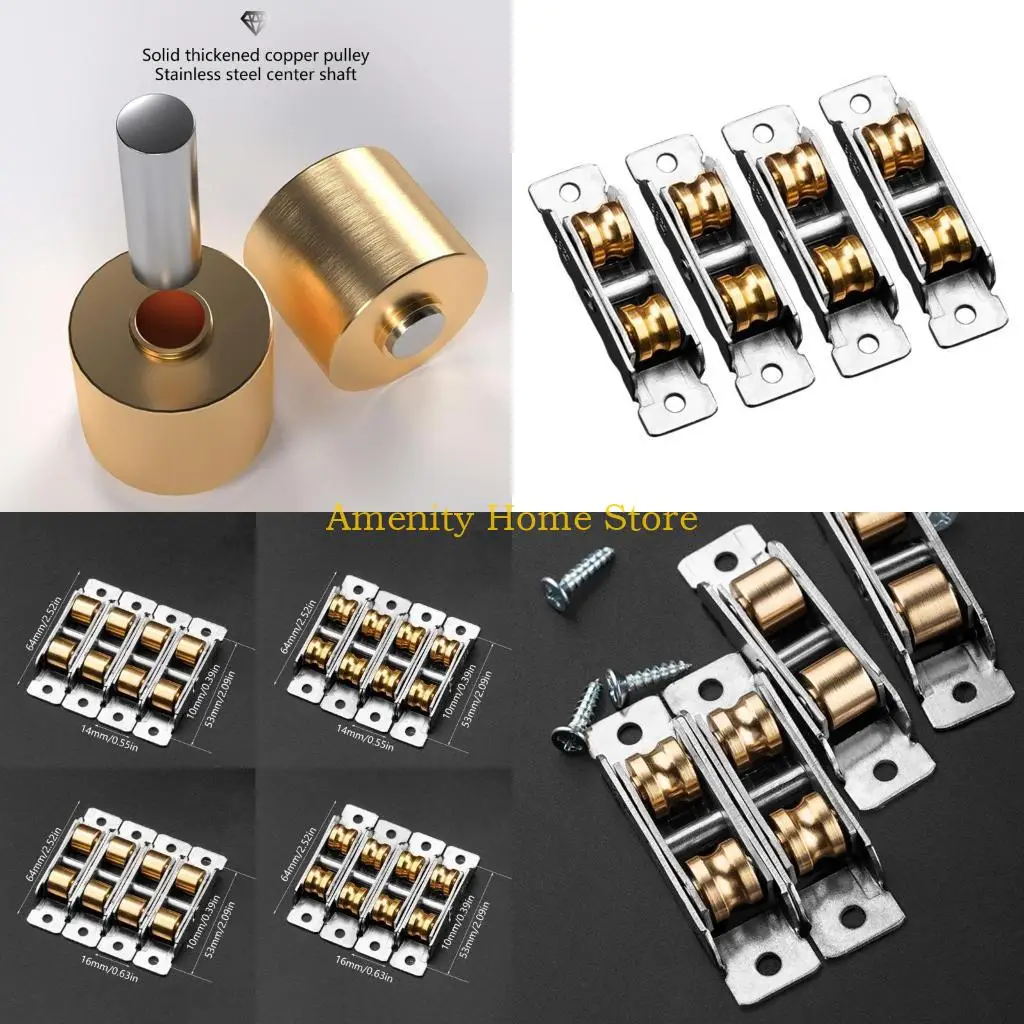 

F26C 4PCS Сверхмощные металлические витрины Универсальный колесный колесо Универсальное скользящие оси