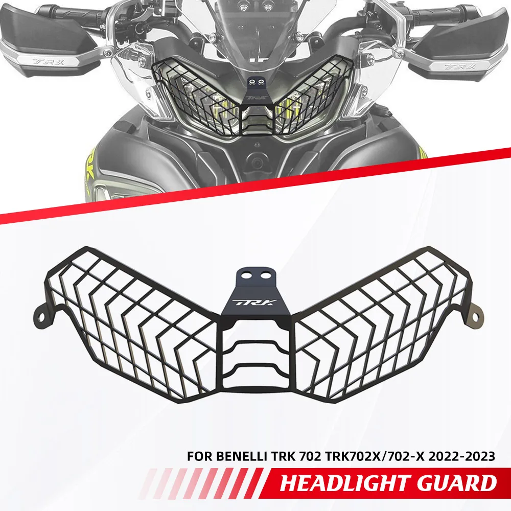 FOR Benelli TRK 702 TRK702X/702-X 2022-2023 Motorcycle Accessories Headlight Head Light Guard Lamp Protector Grille Cover Part