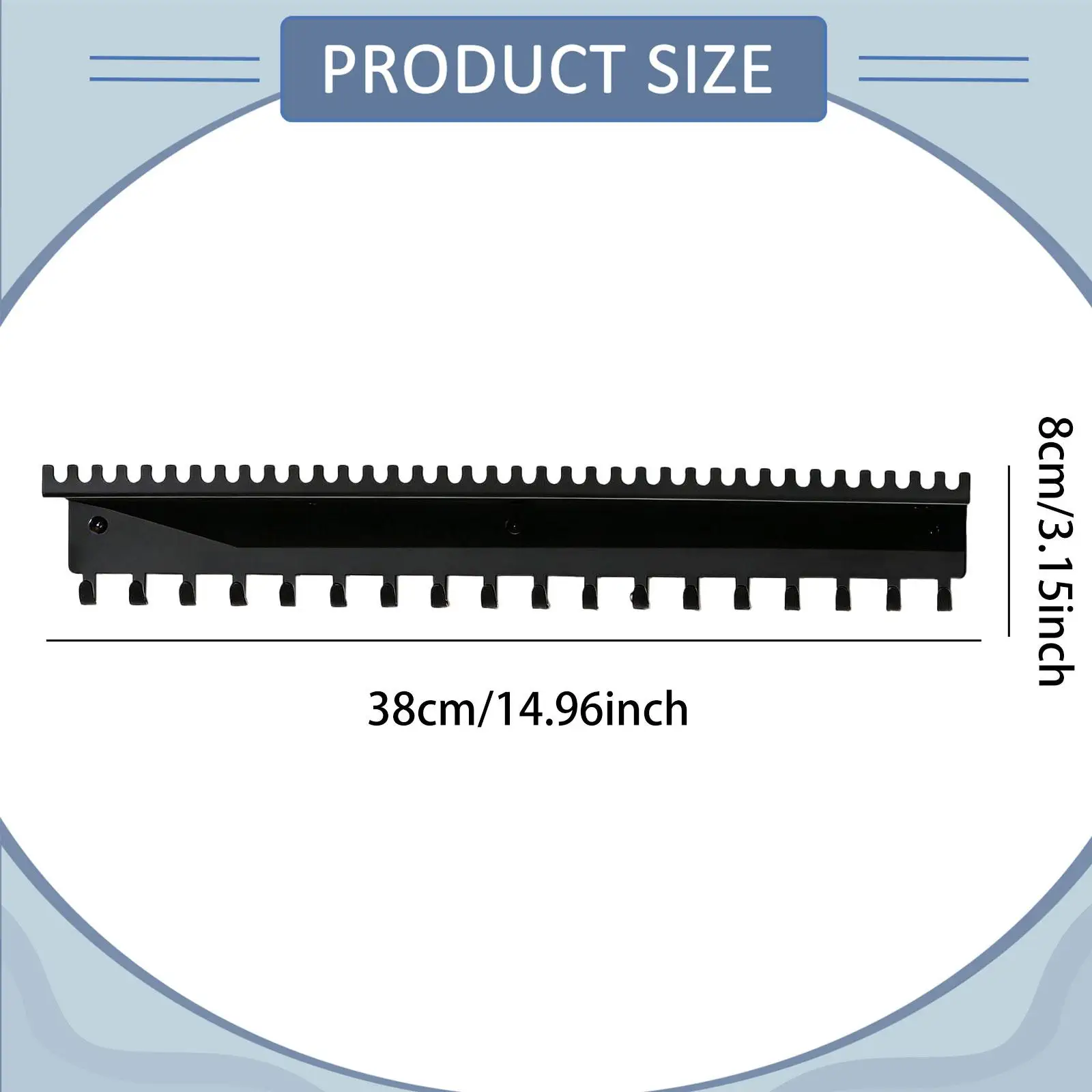 Wall Mount Necklace Holder Jewelry Hanger with Hooks Metal Rack for Bracelets Watches Organizer and Display