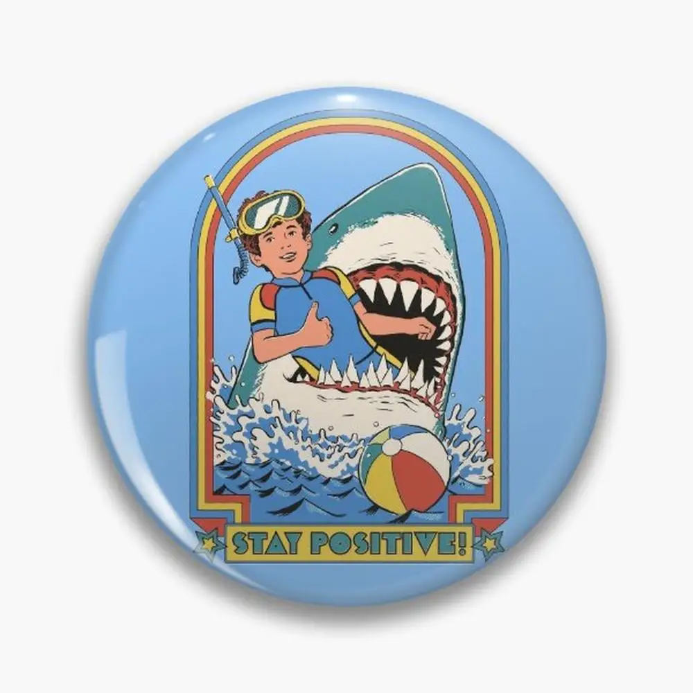 Stay Positive Pin Buttons Brooches  Jewelry Accessory Customize Brooch Fashion Lapel Badges