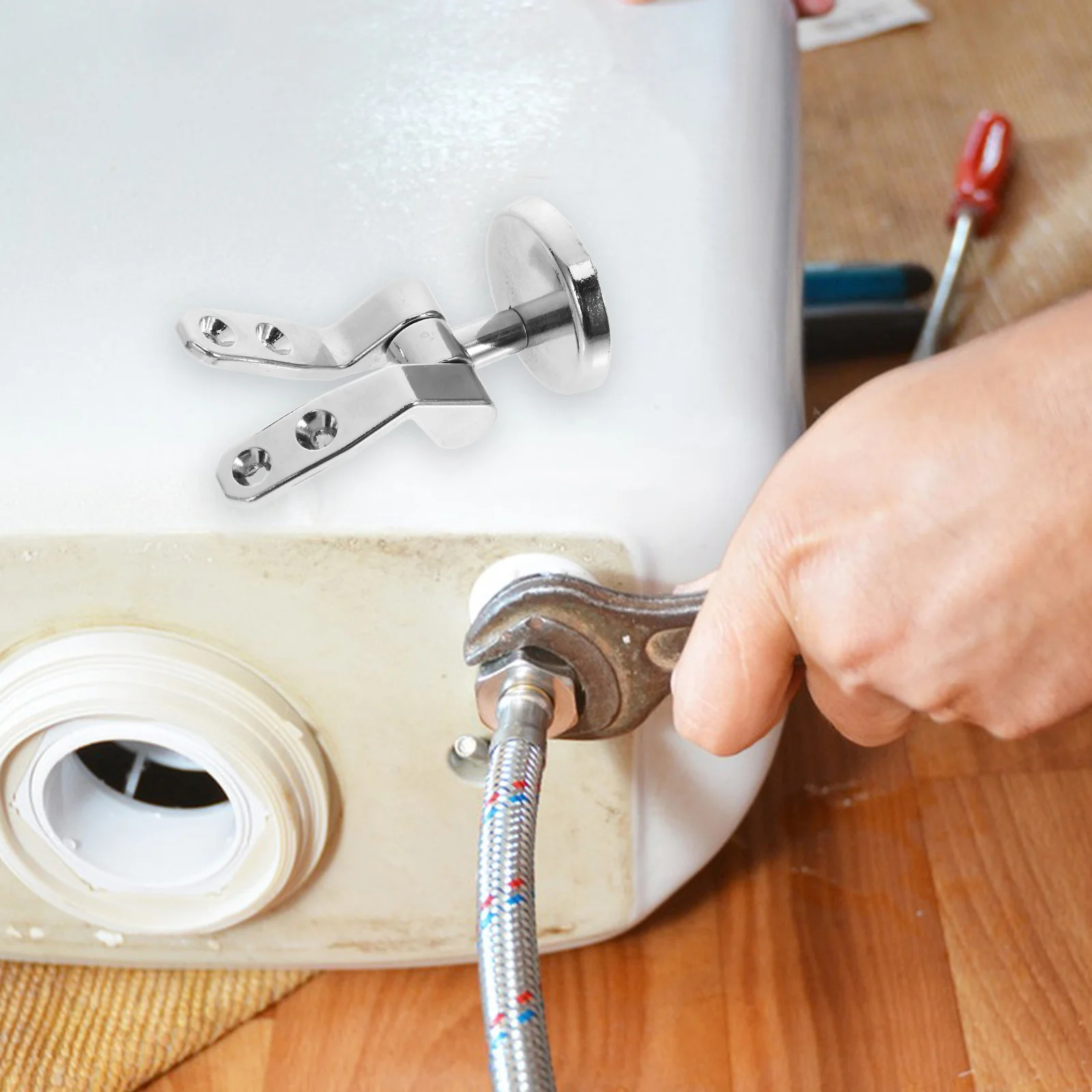 

1 set 1 Set Of Toilet Seat Lid Hinges Replacement Zinc Alloy Soft Closing Bolts For Universal Toilet Cover Fixing Tool Durable