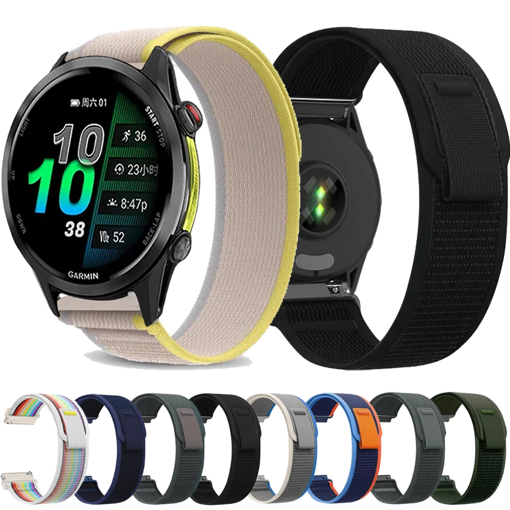 20 22 mm Trail-Nylonarmband für Garmin Forerunner 55 165 570 970 965 955 265 255 Sportarmband für Garmin Vivoactive 6 5/Venu 2 3