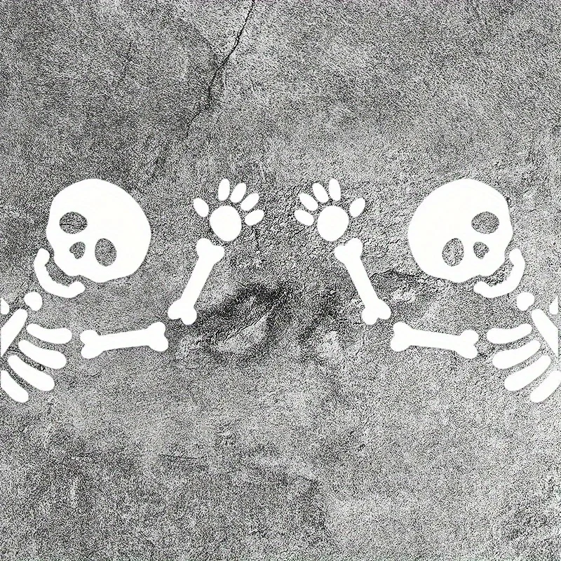2Pcs Fun Skull Vinyl Stickers Waterproof Sunscreen Decals for Car Bumper Motorcycle Helmet Decorative Accessories