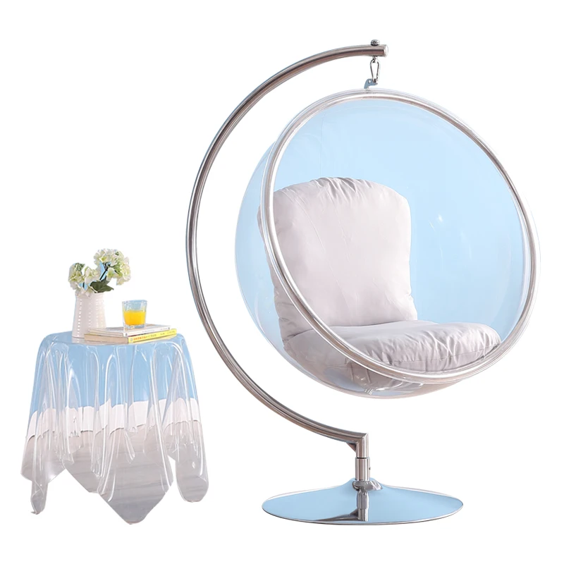 Glass ball transparent bubble chair hemisphere hanging chair space chair acrylic hanging basket balcony