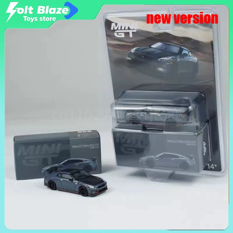 

MINI GT 1/64 Nissan GT-R R35 Nismo GT-R 2024 Grey Alloy Car Model Kids Toys Simulation Static Cars Model Birthday Gift for Boy