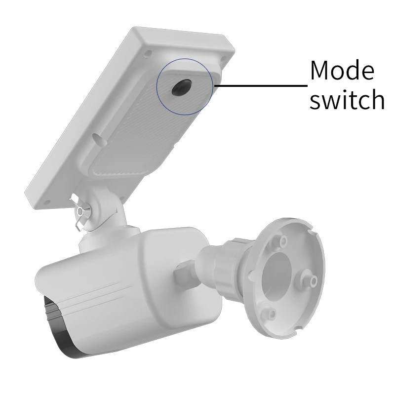 1PC Solar Battery Powered, Waterproof Fake Security Camera, Dummy Cameras, Motion-Activated Flood lights, Realistic Look