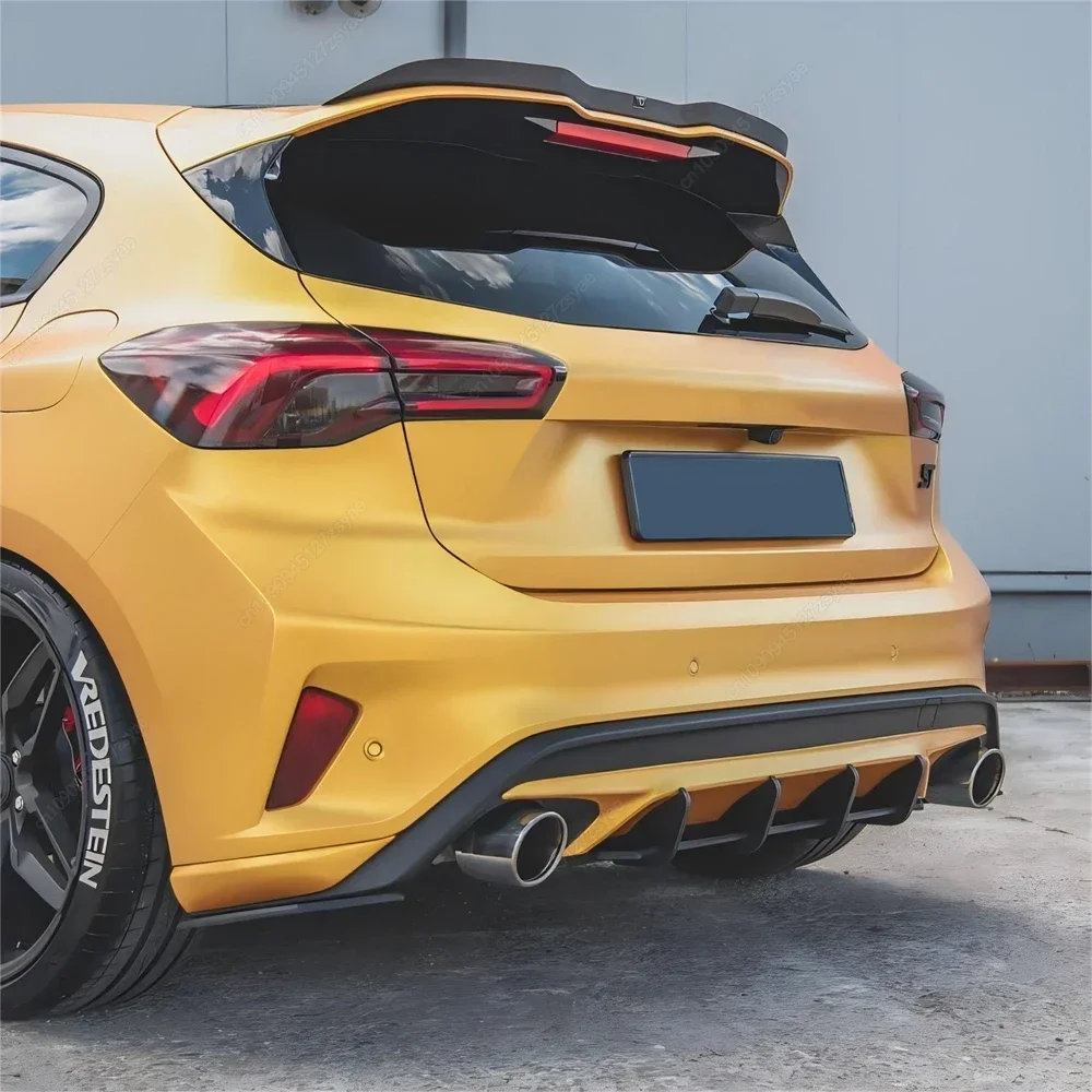 

Для Ford Focus ST MK4 2018-2021 автомобильный задний бампер, диффузор, задние боковые сплиттеры, спойлер, защита для губ, аксессуары, комплекты кузова, тюнинг