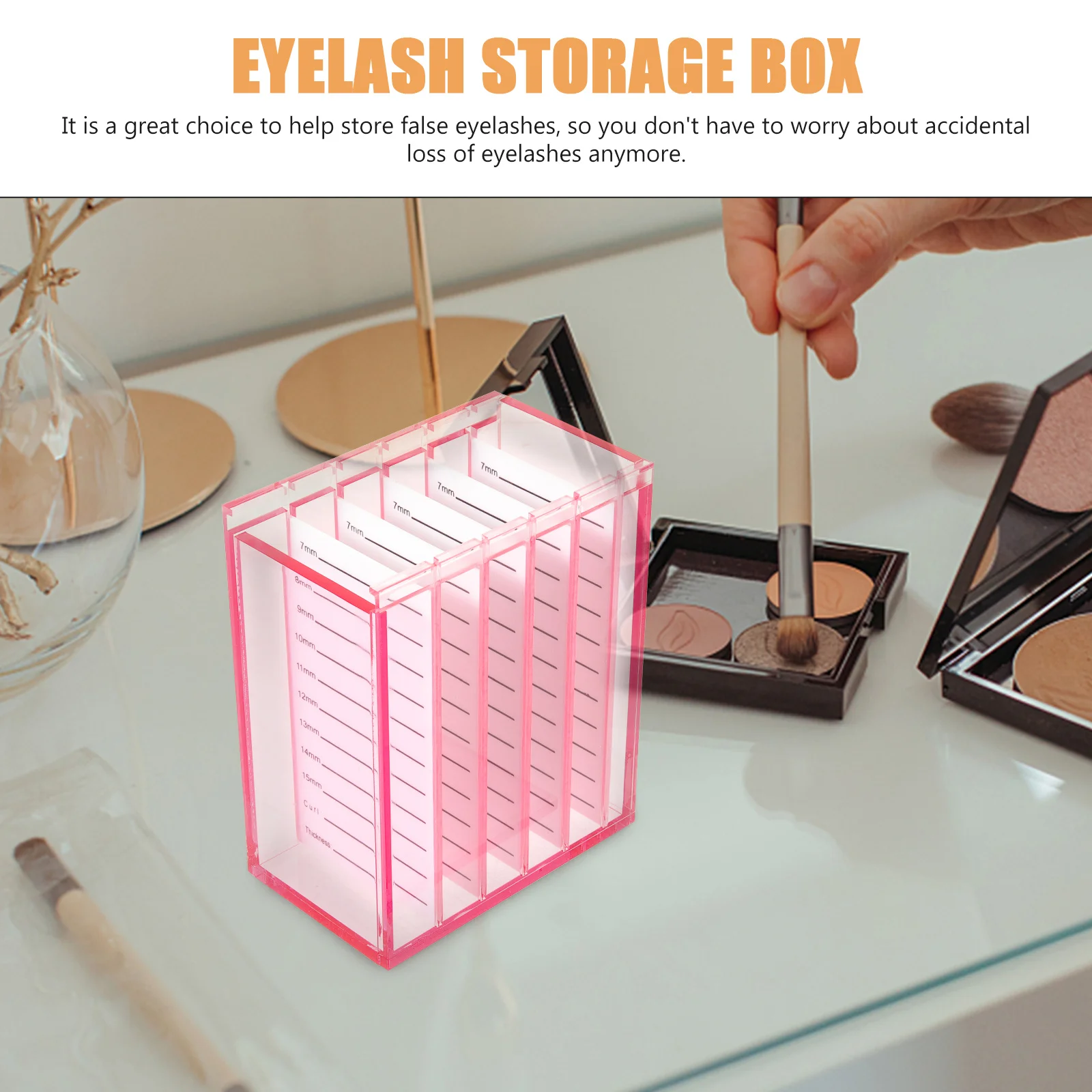 Scatola portaoggetti trasparente per ciglia multistrato Organizzatore per ciglia finte in acrilico Porta ciglia Organizzatore Scatola per imballaggio ciglia