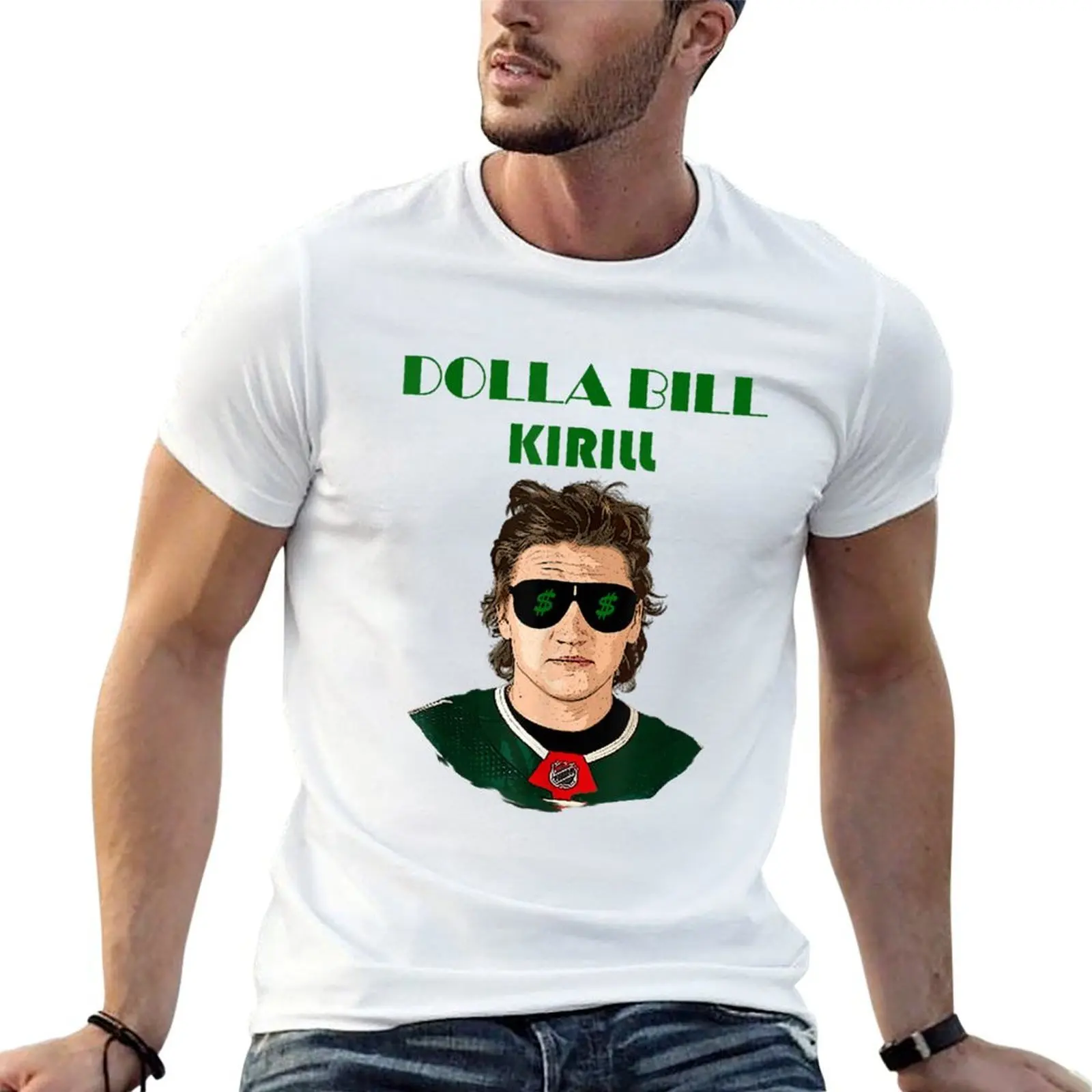 

Dolla Bill Kirill, Kirill Kaprizov, Ice Hockey Player, Hockey Lovers, Dollar Glasses T-Shirt anime tshirt T-Shirt