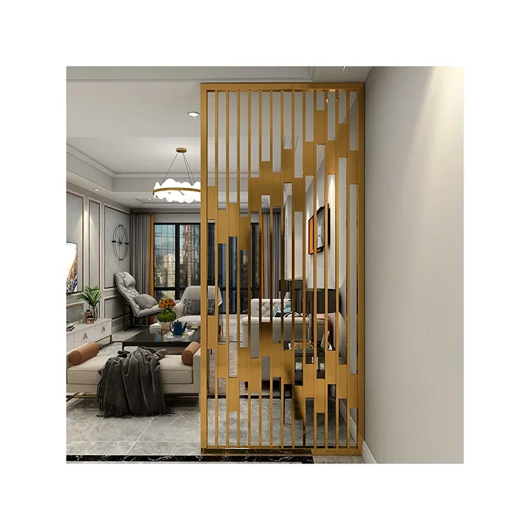 Villa Indoor And Outdoor Balcony Living Room Privacy Partition Wall Room Partition Screen Stainless Steel Partition Screen