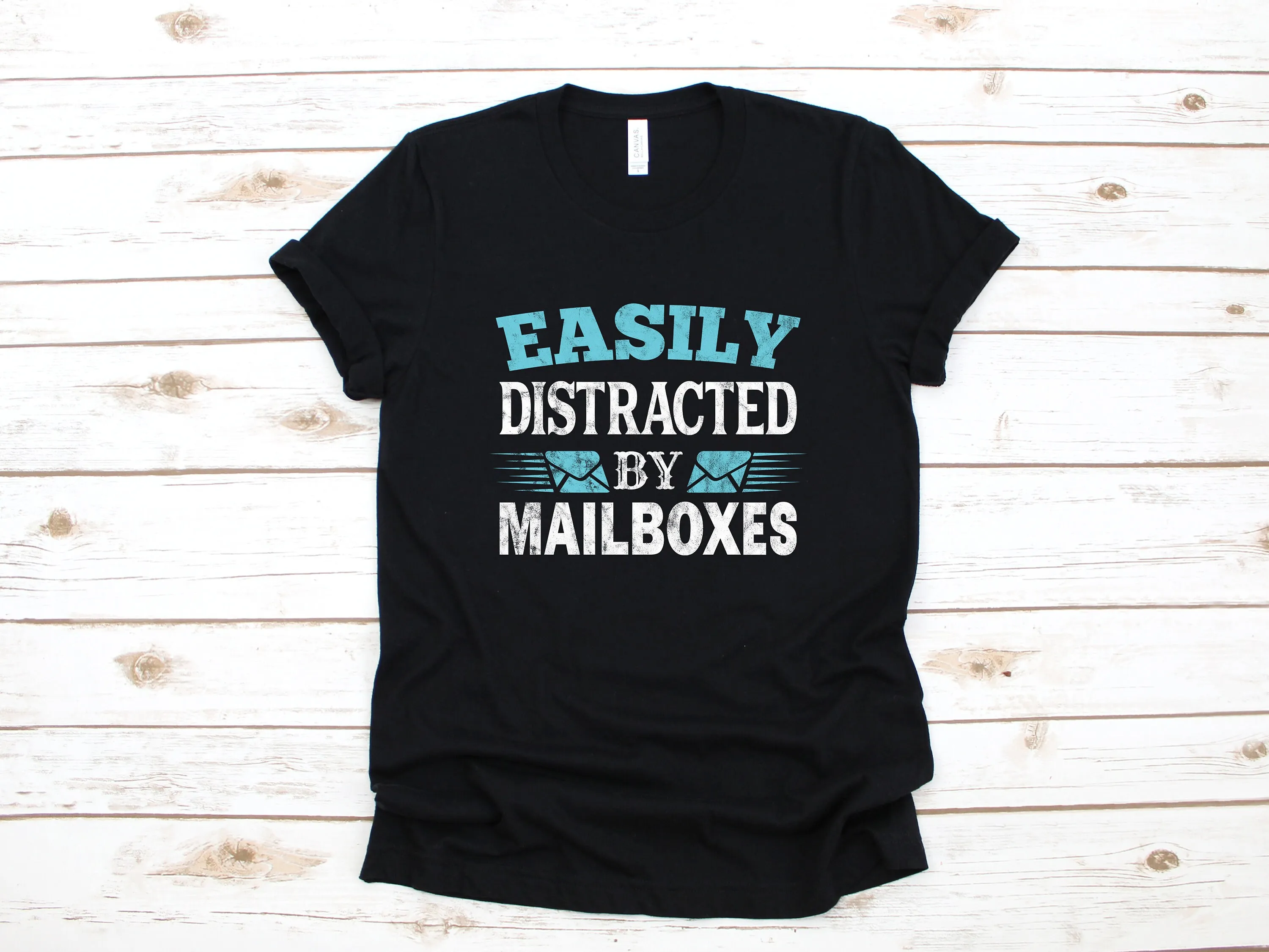 Funny Postal Worker T Shirt Distracted By Mailboxes Post Office Postman Long Sleeve SweaT