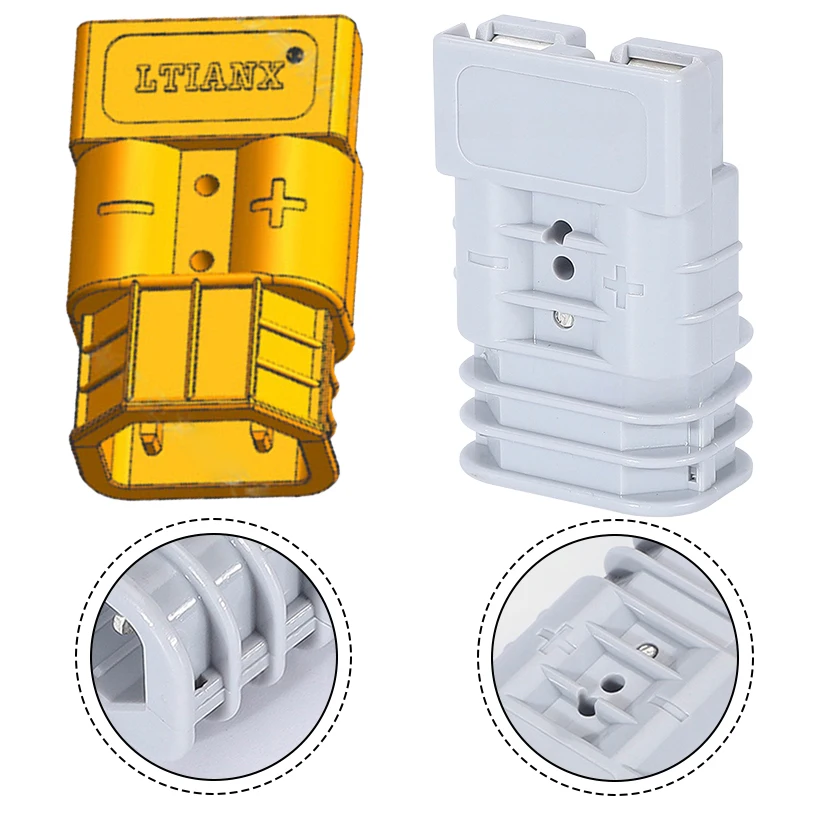 50Amp Connectors Battery Quick Connector Effortless Installation Flame-Retardant Material Connector Battery Power Setup