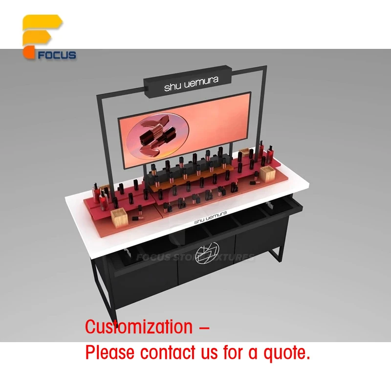 

custom.Factory Direct Interior Metal Display Rack Retail Design Service Beauty Display System