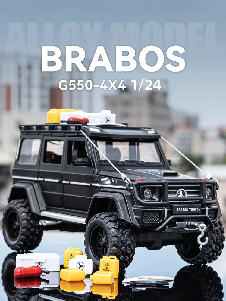 1:24 Mercedes-Benz G550 4X4 Modified Version Off-road Car Diecast Car Metal Alloy Model Car Simulation Collection Gift for Kids