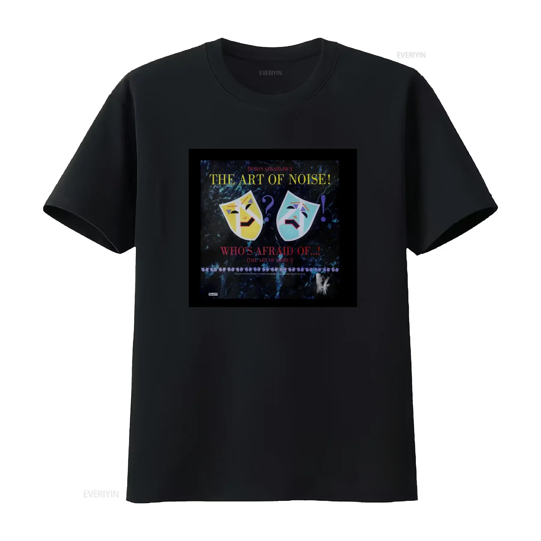 Art of Noise Whos Afraid Print T Shirt Mens S M L XL 2 3 4 vintage Washed streetwear fashion Breathable Comfortable Casual