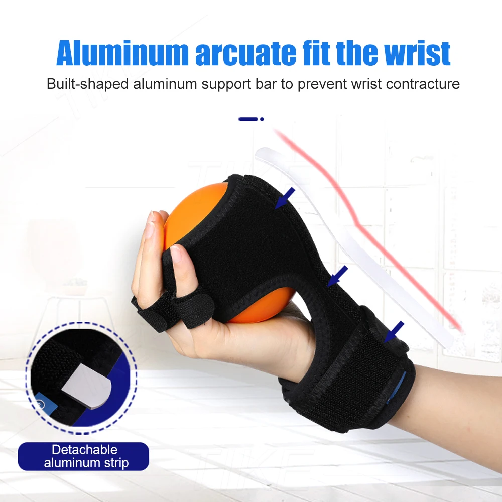 TIKE Anti-Spasticity Ball Splint Hand Functional Impairment Wrist Orthosis Therapy Stroke Hemiplegia Apoplexy Fingers Training