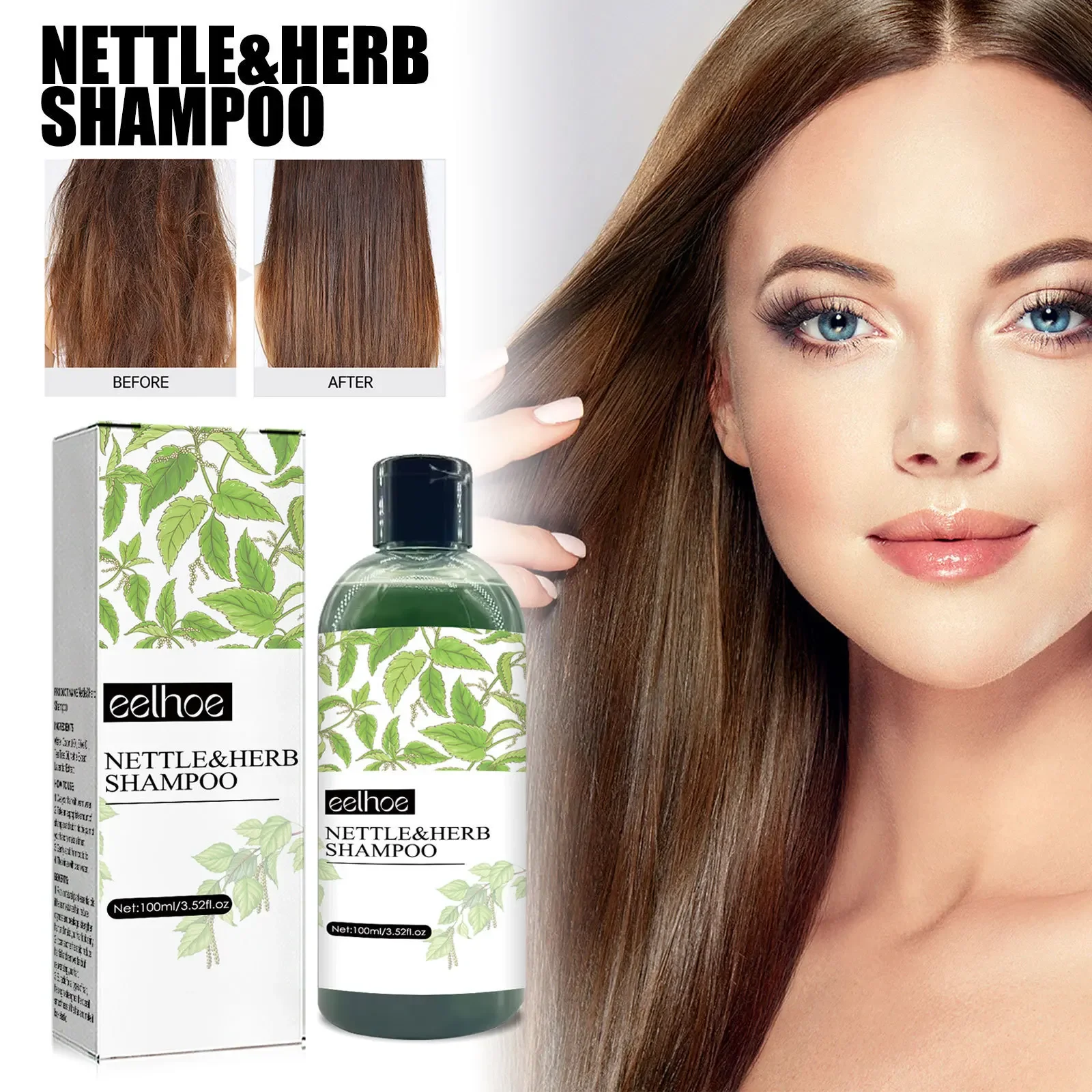 100ml EELHOE Herbal Shampoo Deeply Cleanses Scalp Soft Hair Moisturizes Hair Roots and Provides Dense and Firm Hair Care