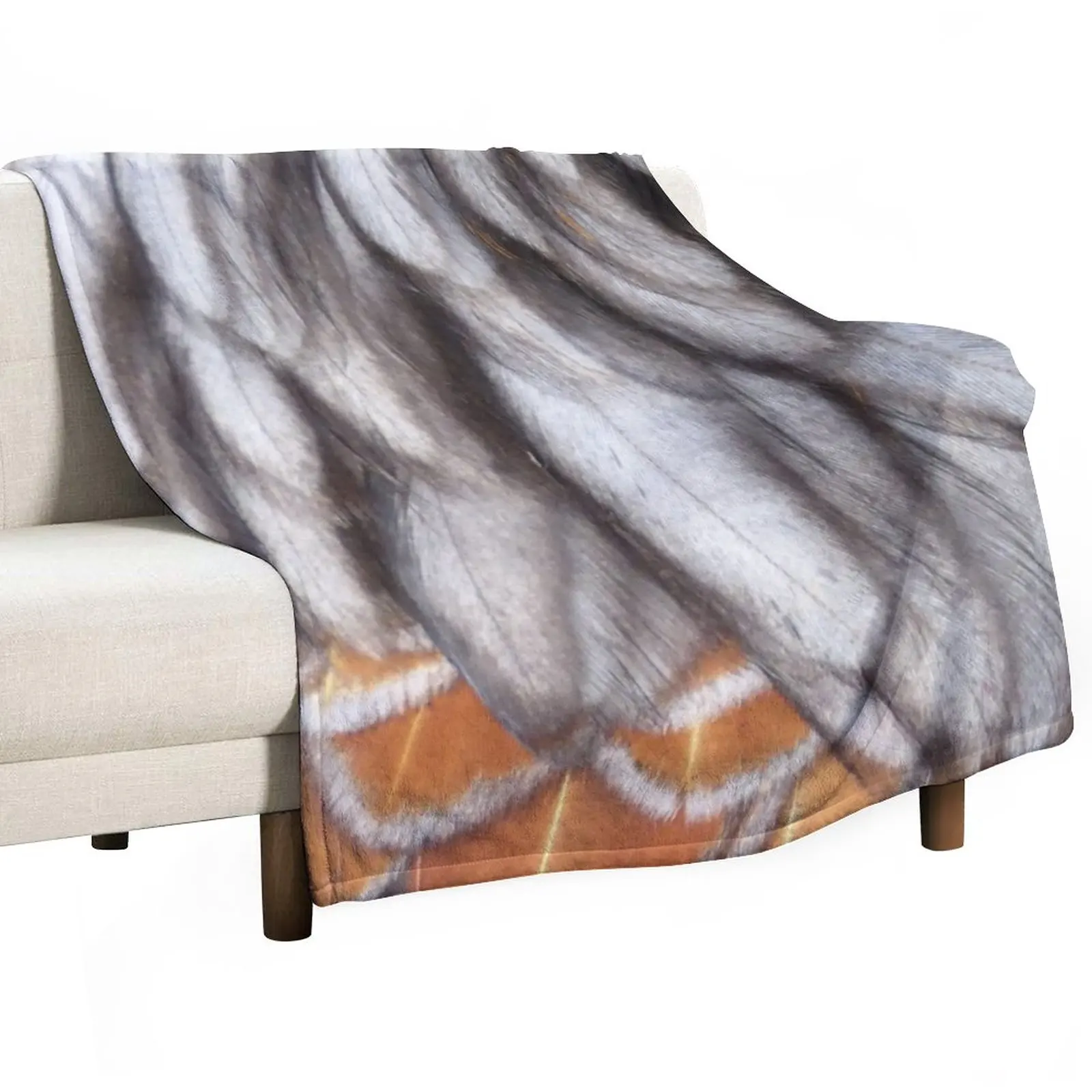 

Wyandotte Splash Feathers Throw Blanket wednesday Flannel Blanket