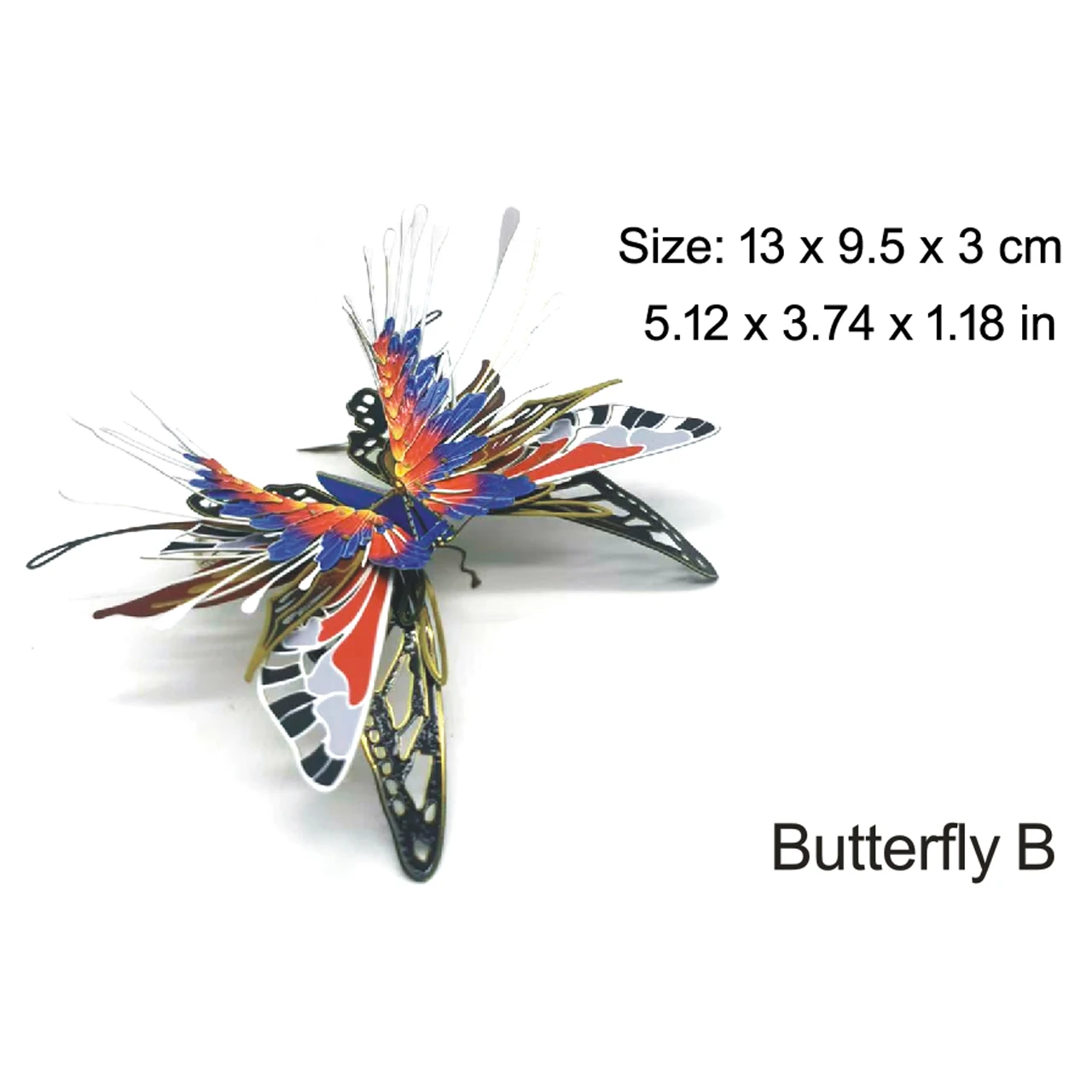 3D Metal Puzzle Colorful Butterfly Model kits DIY Laser Cut Assemble Jigsaw Toys GIFT For Adult