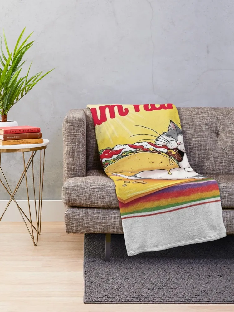 happy fat cat are hungry Throw Blanket Thins For Decorative Sofa Blankets