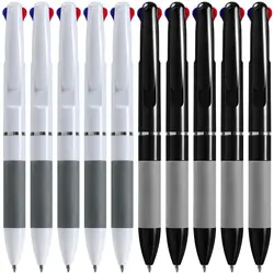 10Pcs 3-in-1 Multicolor Pen 3-Color Retractable Ballpoint Pens