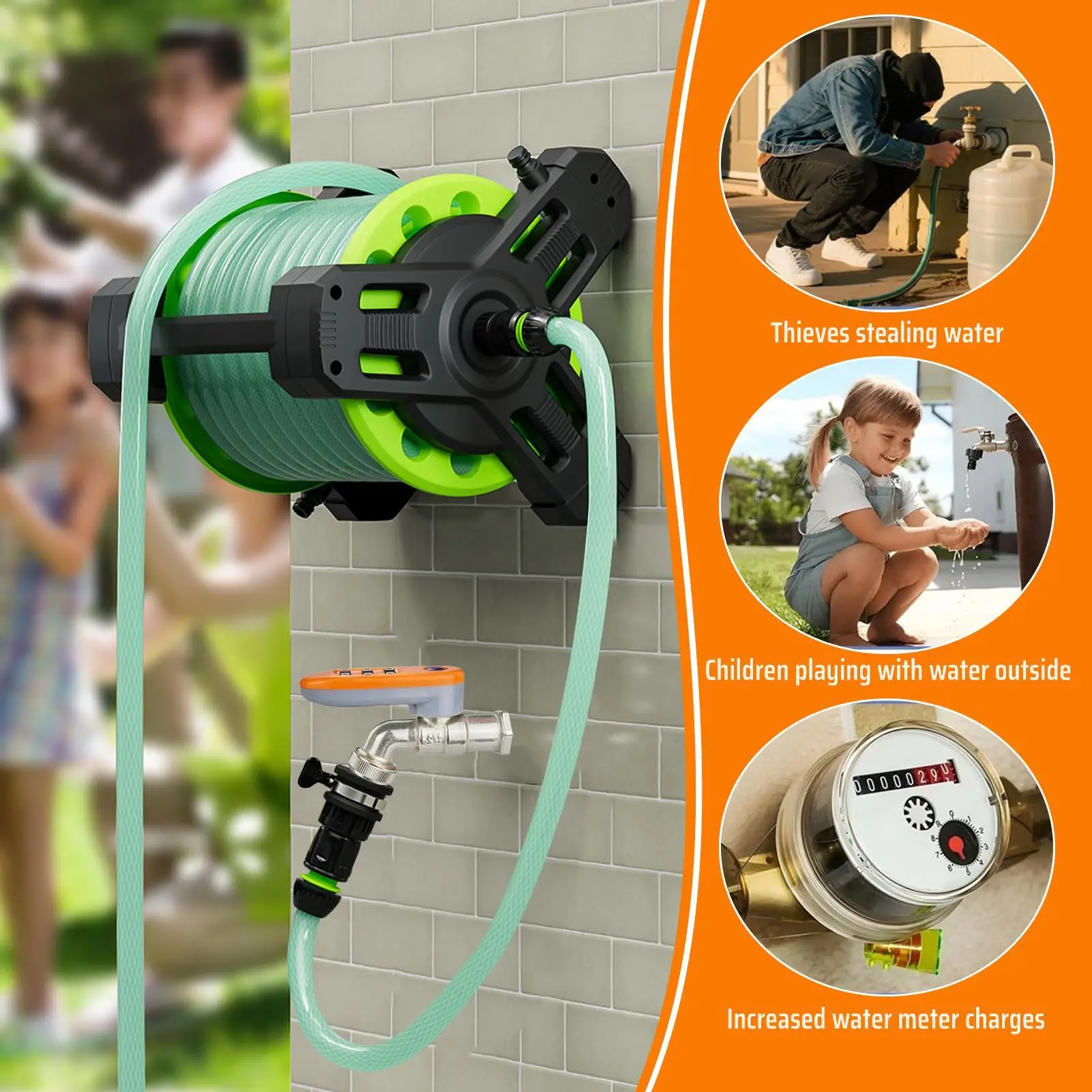 

Замок для водопроводного крана, уличный латунный уличный патрубок с кодовым замком для орошения сада, устройство с водяным клапаном для аренда фермы