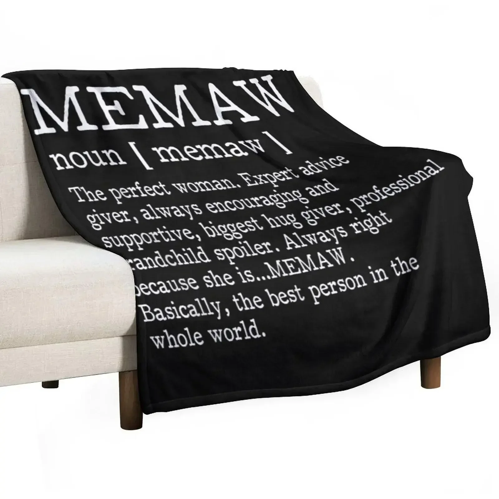 

Memaw Definition Grandma Mother Day Gifts Women Throw Blanket Decorative Beds Shaggy Blankets