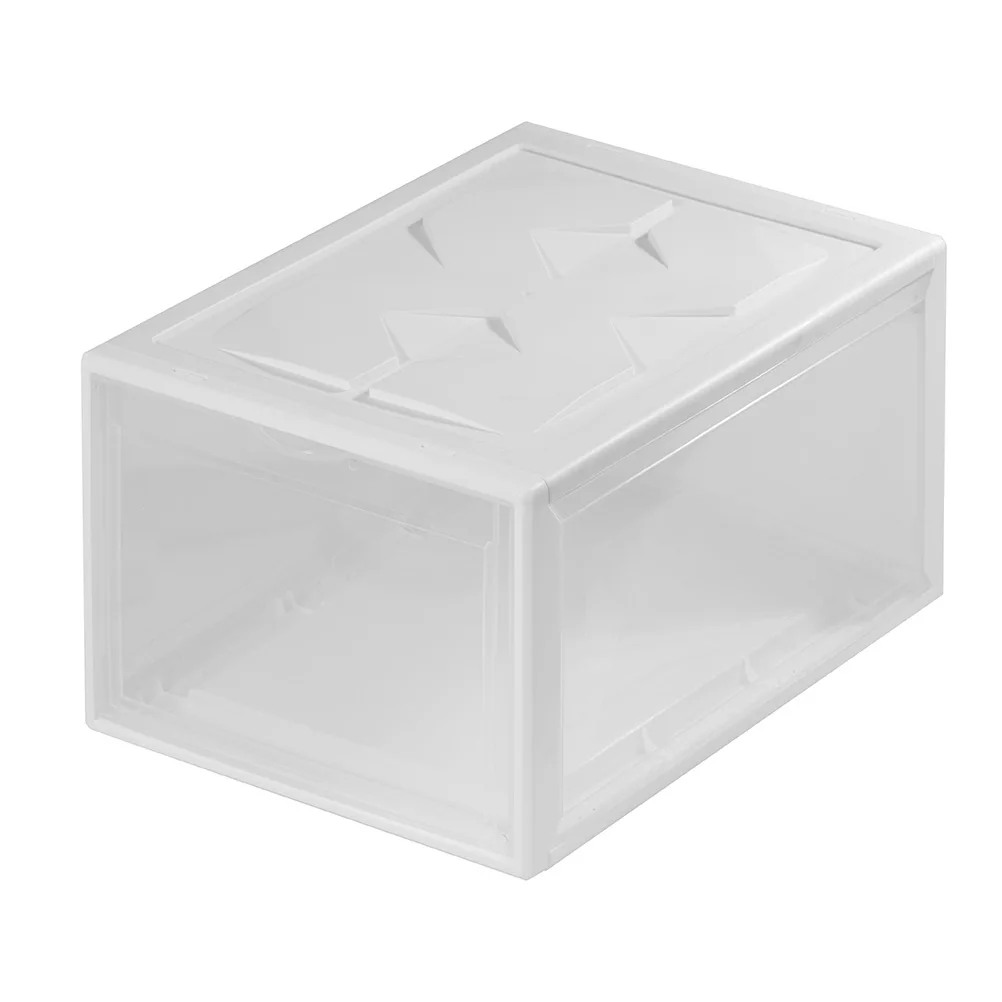 

Plastic Shoe Box Bin Shoebox Storage Cabinet White Cabinets Shoes Organizer Holder Bins for Container Magnetic