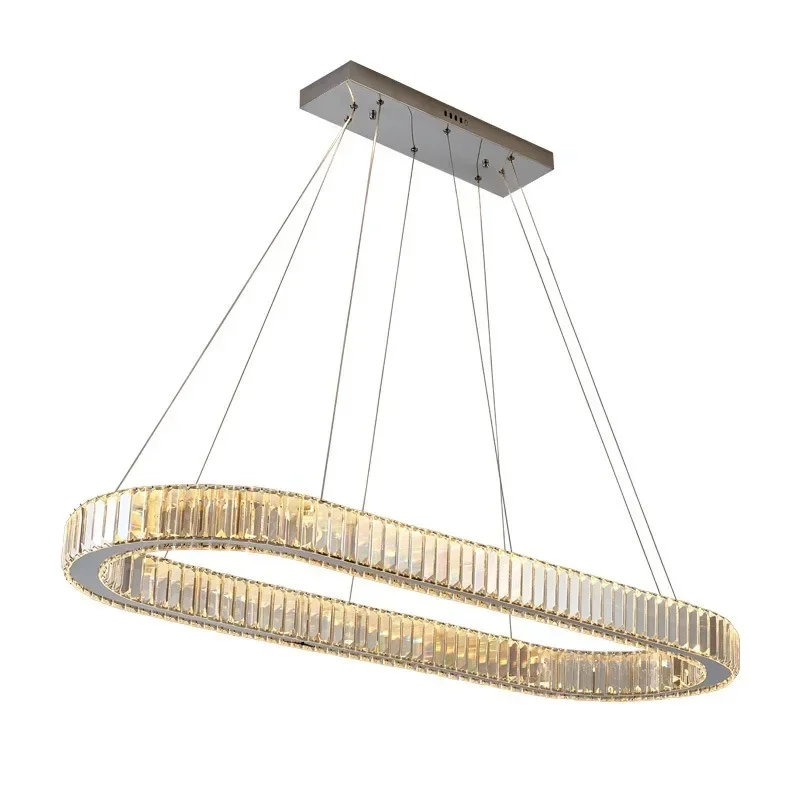 

GHEUVNJ Modern, minimalist, creative, personalized, grand dining room, living room, dining room, light luxury crystal chandelie