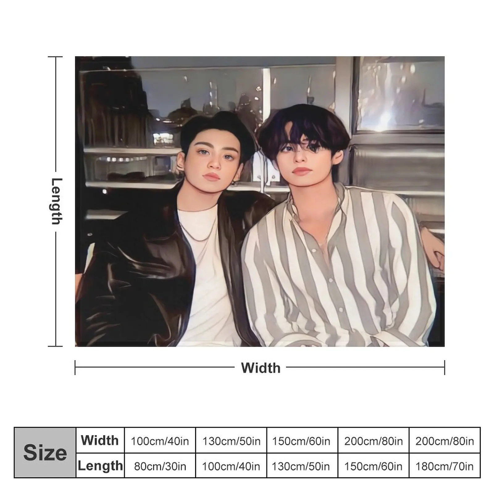 Taekook Throw Blanket christmas gifts Soft Big funny gift Blankets