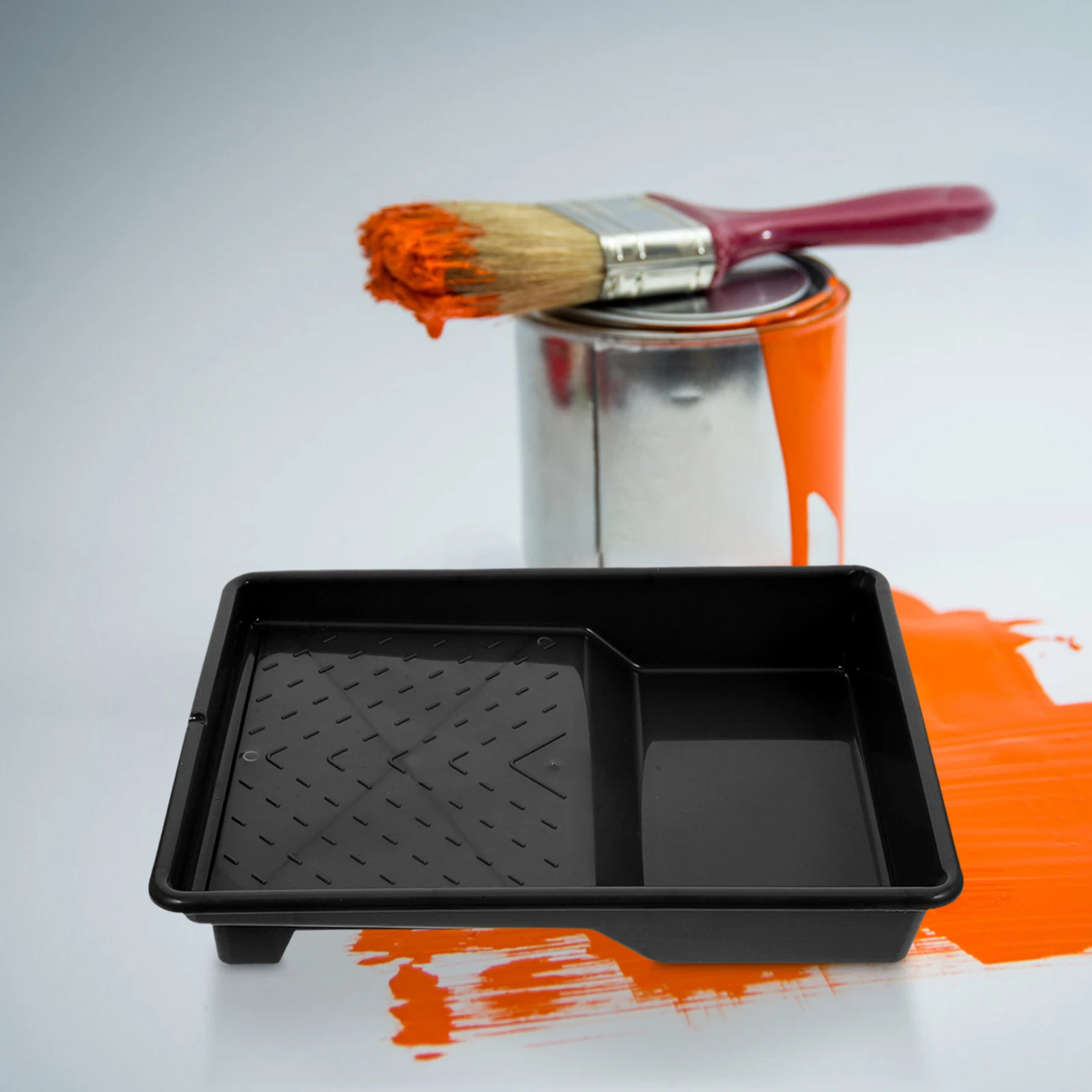 

9 Inch Black Plastic Trays Disposable Roller Wall Supplies Watercolor Mixing Tray Liners Paint Pans Storage Tools Easy Clean
