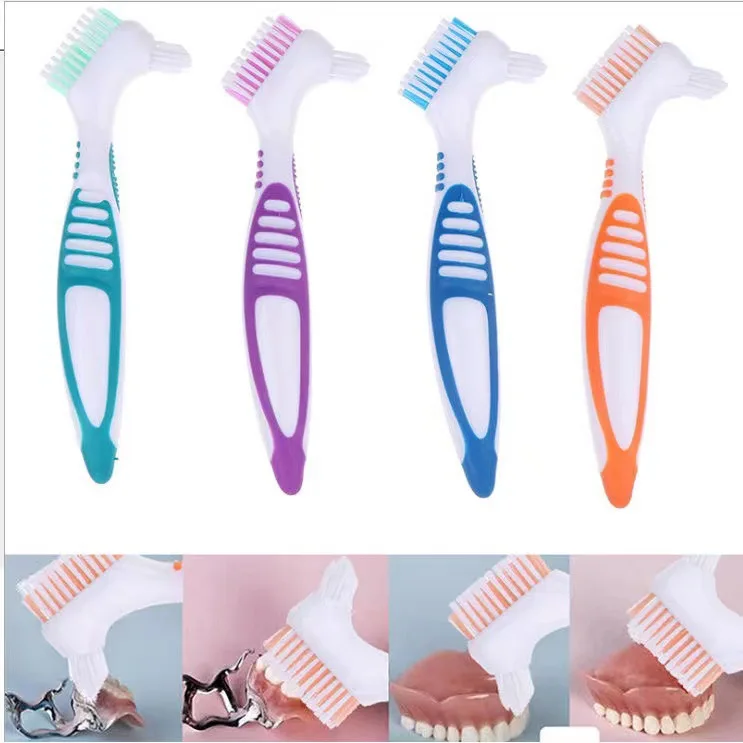 20Pcs Denture Cleaning Brush Deep Cleaning False Teeth Wash Reusable Invisible Orthodontic Braces Descaling Brush Oral Care Tool