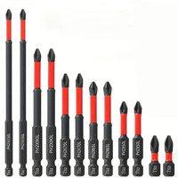 6/12 Pcs Magnetic Screwdriver Bits Non-slip Shockproof Phillips Impact Bits Hex Shank Alloy Steel Bits Suitable for Power Tools