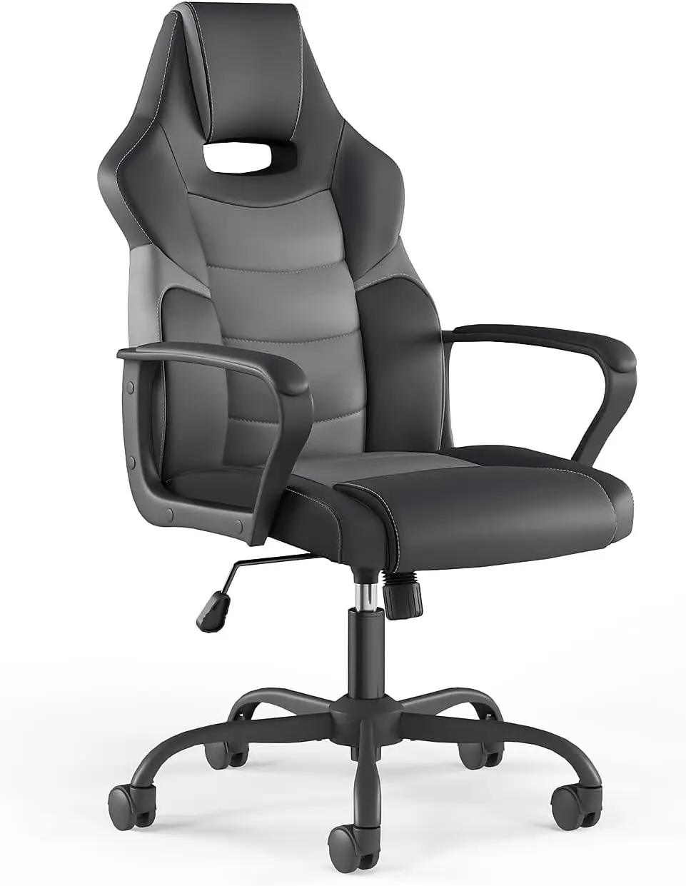 

EVector Luxura Faux Leather Gaming Chair, Black & Gray
