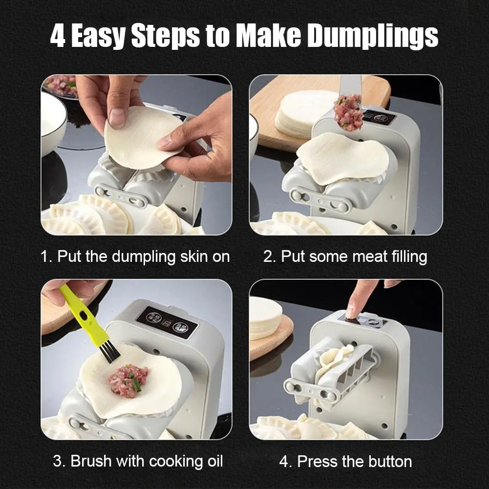 Imagem -05 - Auto Elétrica Dumpling Maker Molde de Bolinho Atualização Automático Chinês Empanada Ravioli Usb Recarregável