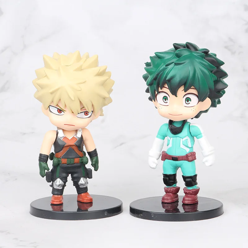 Figura de ação My Hero Academia para criança, Midoriya Izuku Todoroki Shoto, modelo móvel, coleção doméstica, enfeite de carro, brinquedos, 10cm