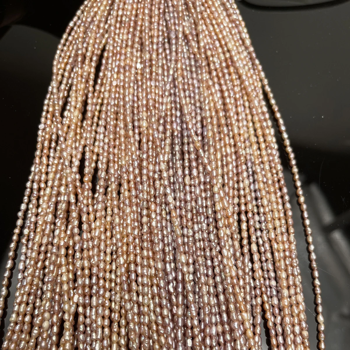 

2-2.5mm Natural Freshwater Mini Small Rice Orange Bead Jewelry Make DIY Necklace Earring Bracelet Accessory Women Gift Wholesale