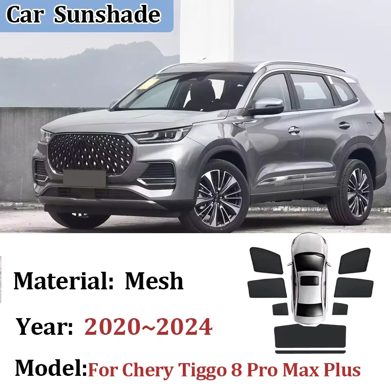 Car Mesh Sunshade For Chery Tiggo 8 Pro Max Plus 2020 2021 2022 2023 2024 Heat Insulation Privacy Curtains Sun Visor Accessories view 2