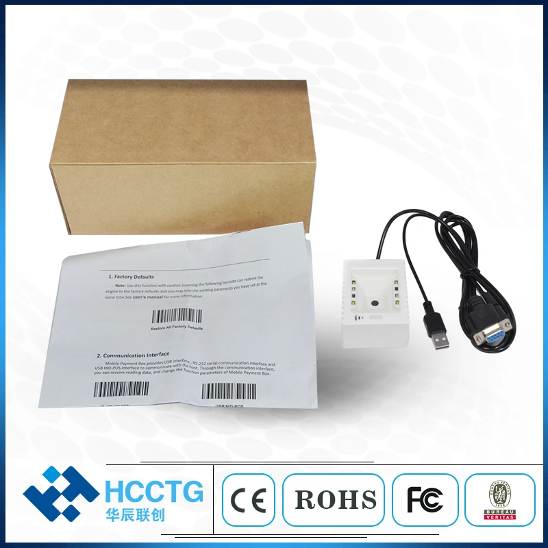 USB RS232 OEM صغير 2D الباركود Qr قارئ رمز الماسح الضوئي وحدة HS-2002D
