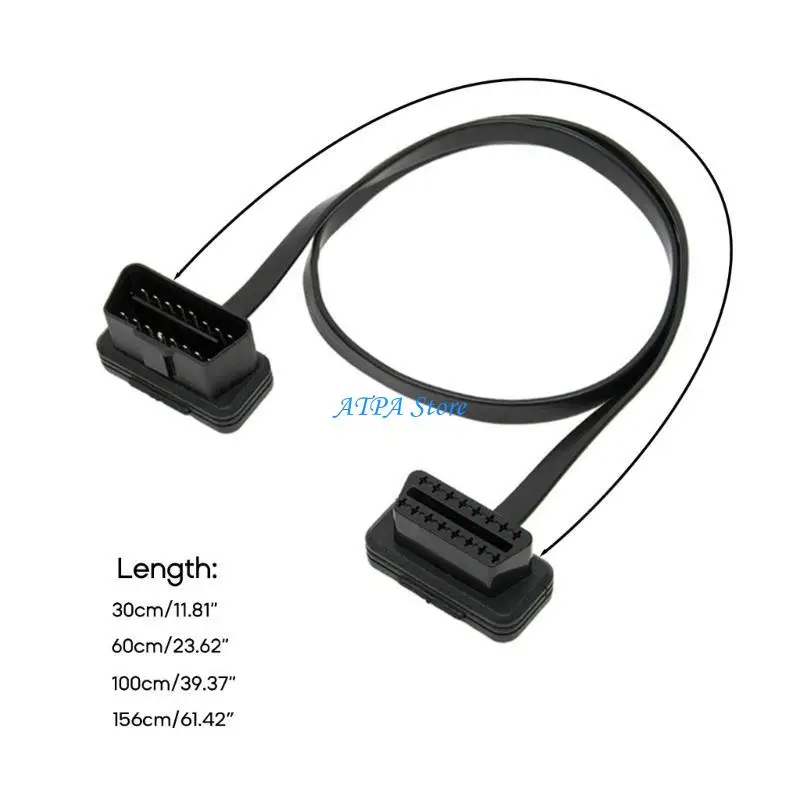 U13C Diagnostische Erweiterungskabel -Adapter OBDII OBD2 Auto Car Männlich an weibliche Autoscanner -Verlängerungsdrahtadapter