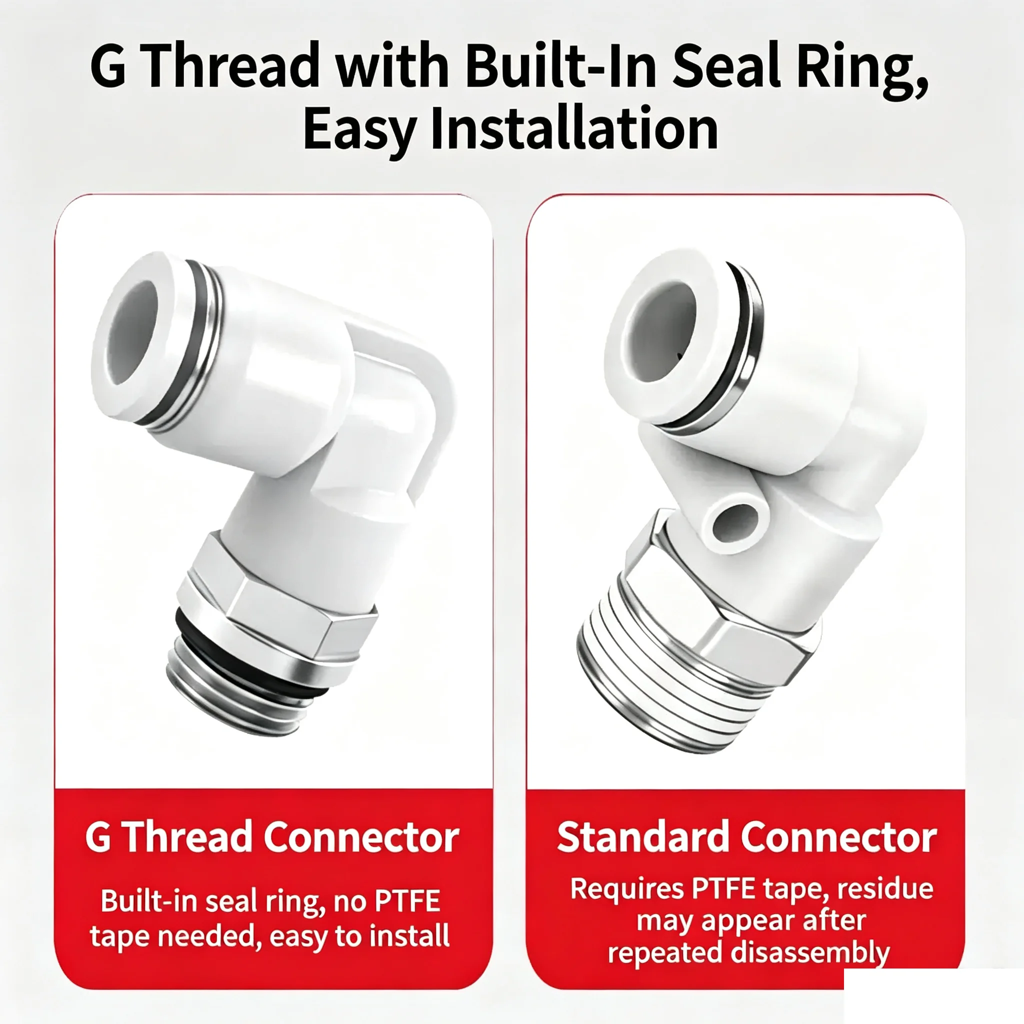 10Pcs Fitting Quickrelease Push To Connect Compressor 1/8 1/4 3/8 1/2