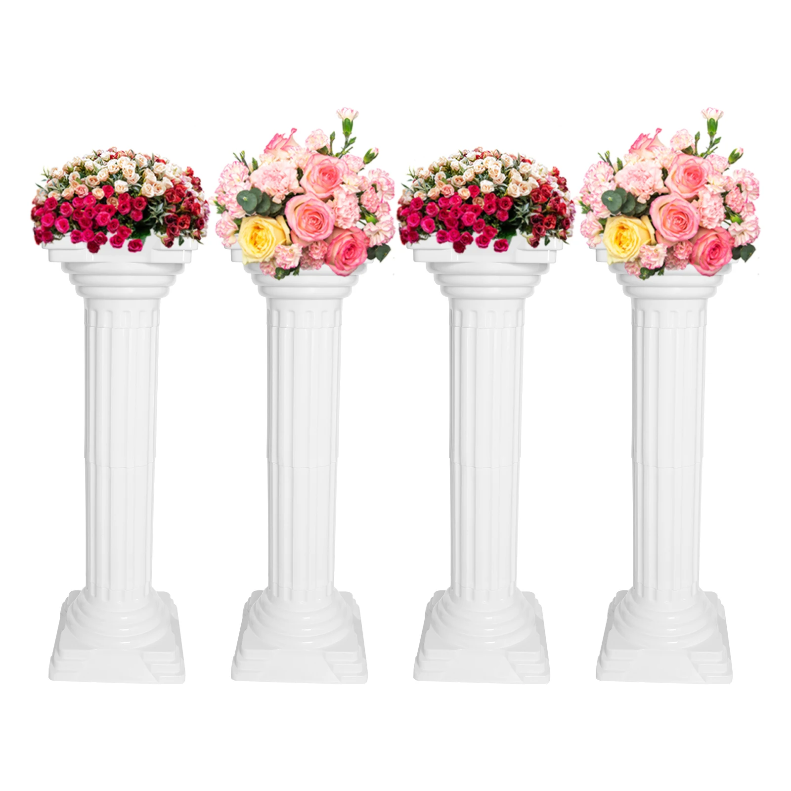 

4* Pillars Wedding Column, Plastic Wedding Landscaping Pillar, Event Decorative Column For Decorating Gardens, Patios, Lawns