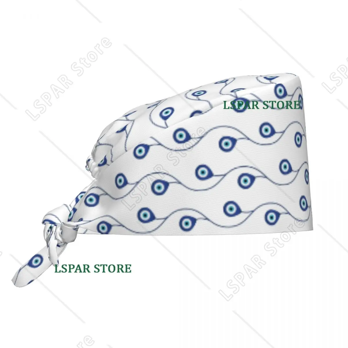 Nazar Turkish Eye Charm Scrub Hat Surgical Scrub Caps Unisex Nurse Medical Cap Evil Eye Work Scrubs Hat for Medical Surgical